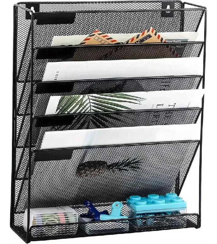 Organizador De Pared De 6 Niveles Archivos Colgantes Metal