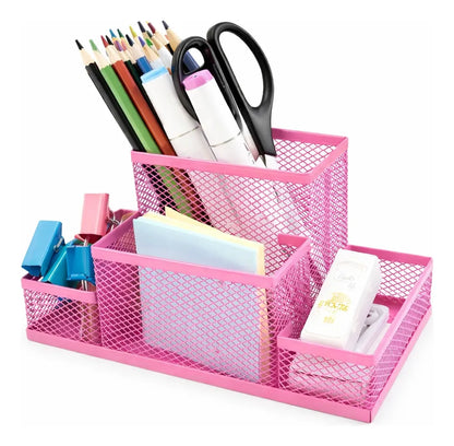 Porta Lapices Canasto Organizador Metal Multiuso Portalapiz