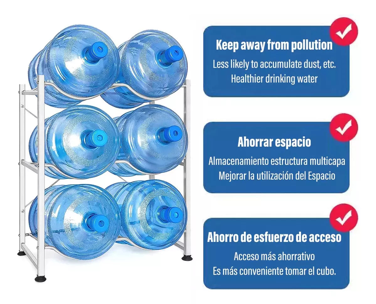 Estante Organizador Rack 6 Botellones Bidones Agua 20lt