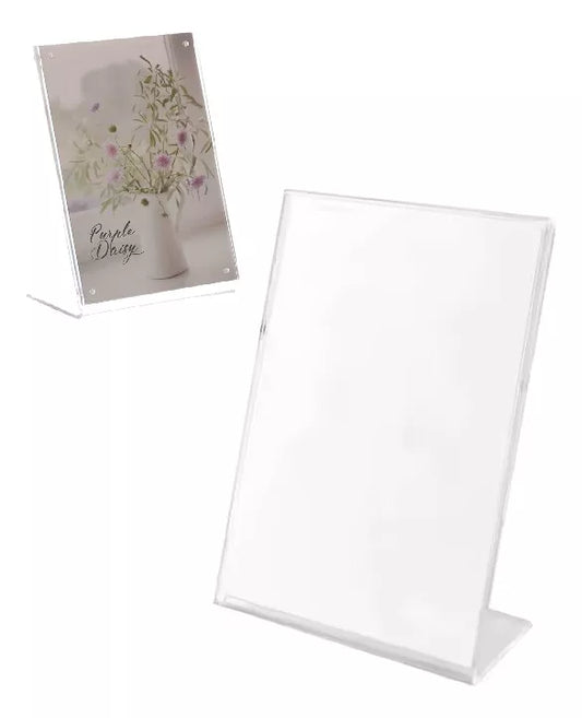 Porta Folleto Menu Flayer Fotos Soporte Iman Acrilico 9x6cm