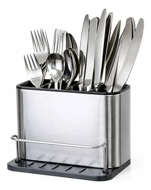 Escurridor De Cubiertos 4 Compartimentos Acero Inoxidable