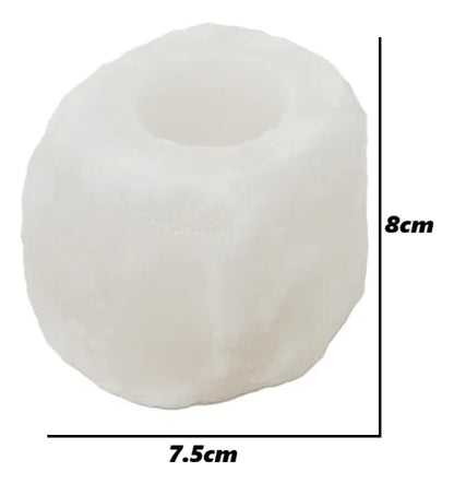 Porta Vela Sal Himalaya Rustico Candelabro Sal De Himalaya