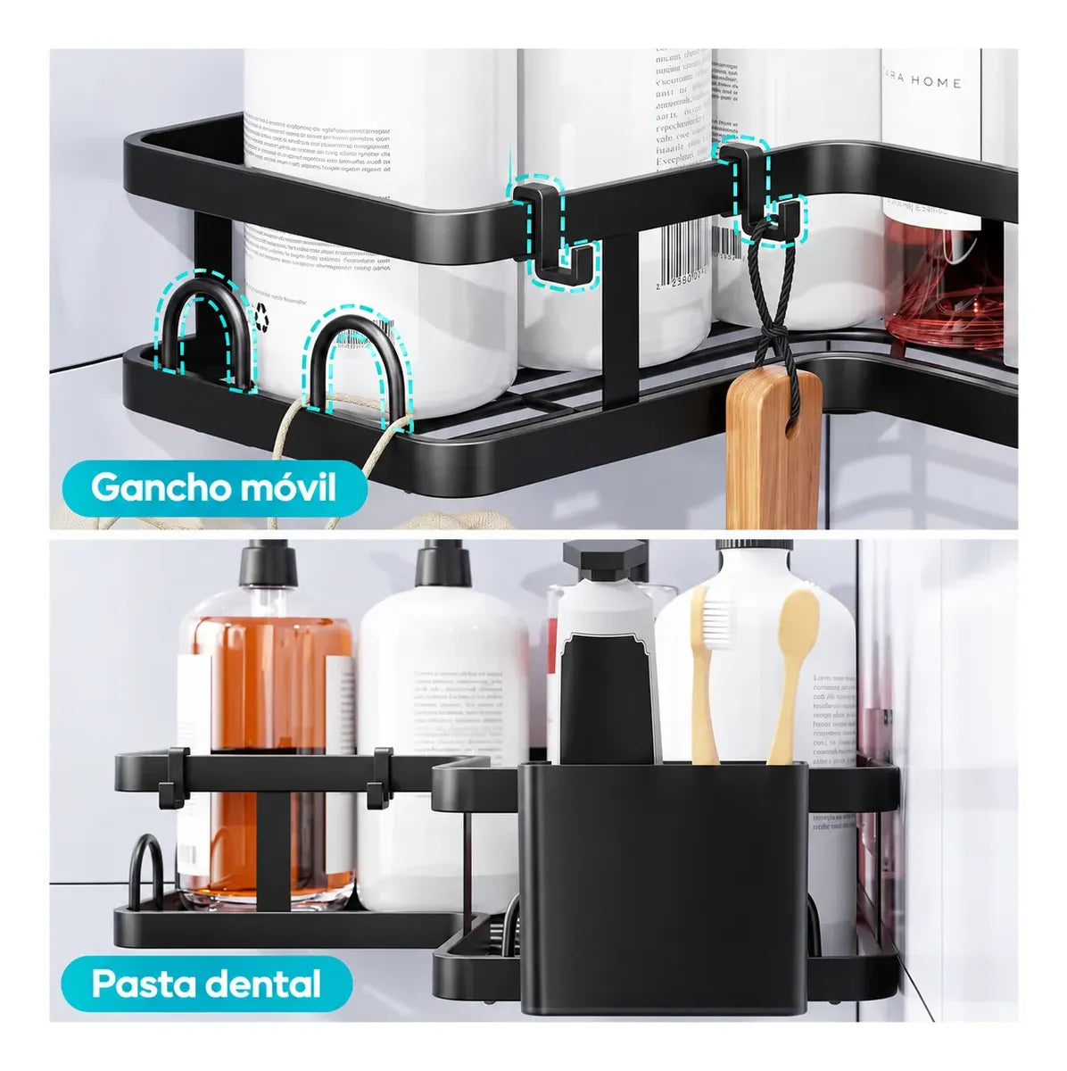 Pack X3 Esquinero Organizador Ducha Acero Inoxidable Baño