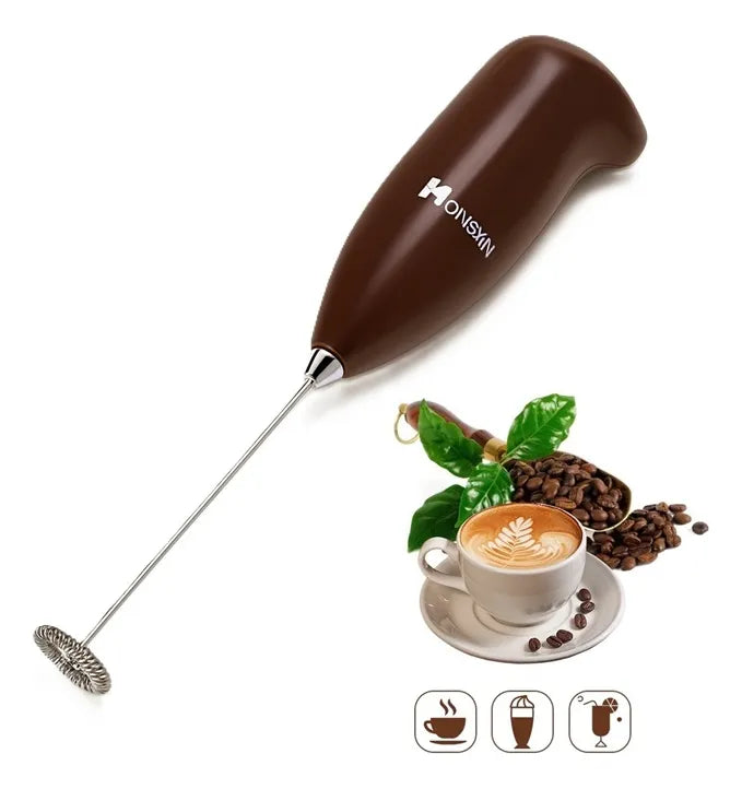 Batidor Electrico Portatil Espumador De Leche Manual Cafe