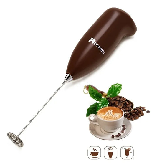Batidor Electrico Portatil Espumador De Leche Manual Cafe