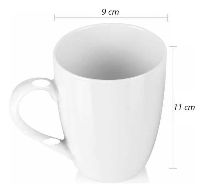 Taza De Cafe Cerámica Tazas De Cafe Coffe Tazon Blanco 400ml