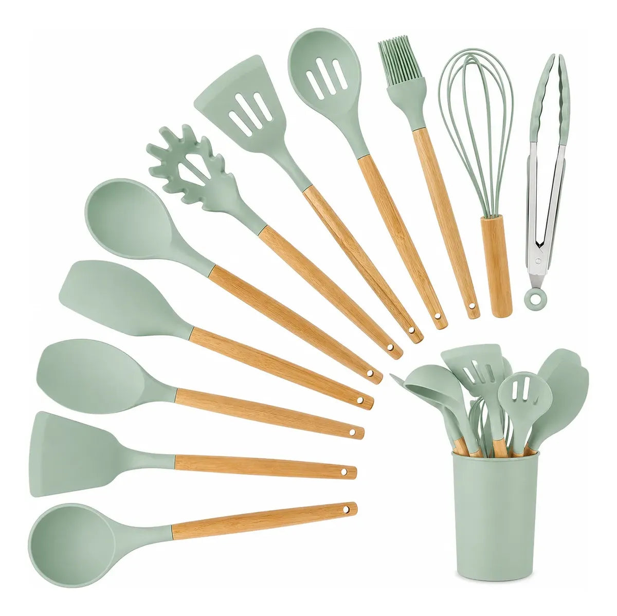 Set X12 Utensilios De Cocina Antiadherentes