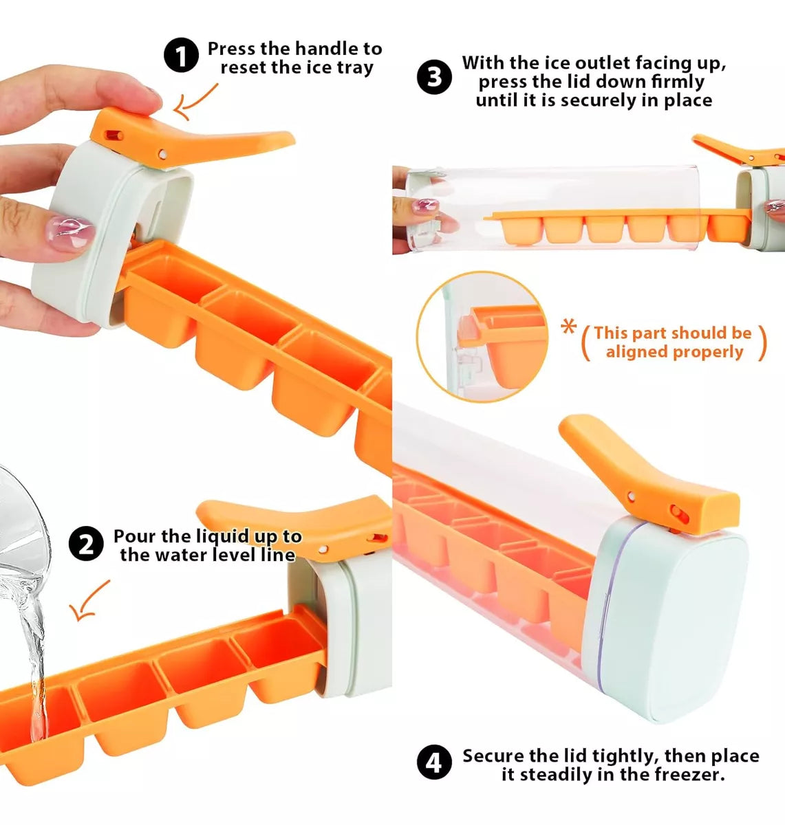 Hielera Cubitos De Hielo Portatiles Mini Bandeja 6 Cubo