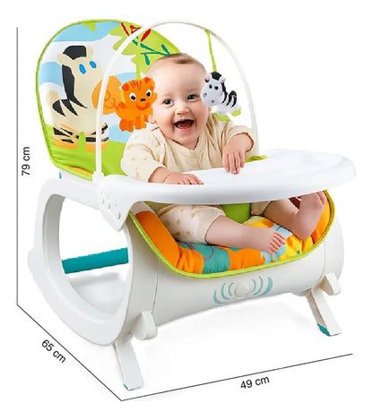 Silla Mecedora Para Bebes Silla 2 En 1 Vibratoria Musical