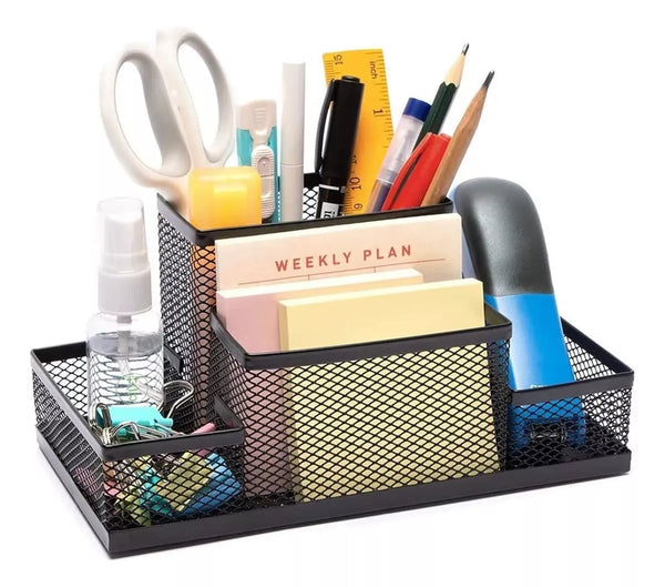 Porta Lapices Canasto Portalapiz Organizador Metal Multiuso