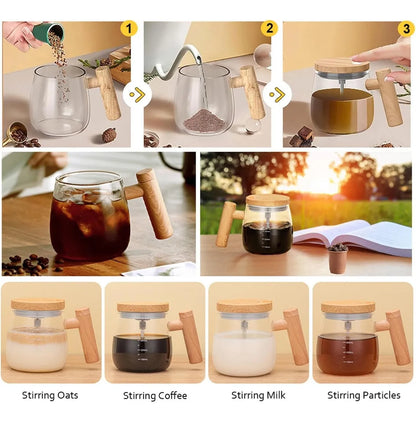 Tazon Mezclador Electrico Taza Capuchino Mug Recargable