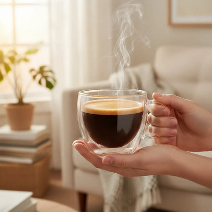 Taza Espresso Doble Vidrio 150ml Termica Cafe