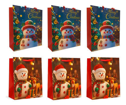 X6 Bolsa Regalo Navidad Grande Bolsa Navidad 42x31x12cm