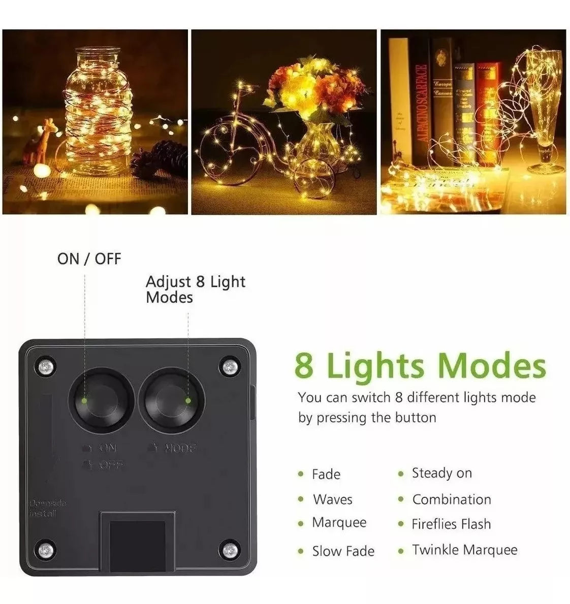 Guirnaldas Solares Jardin Luces Hada Solares Luces Ada 200led