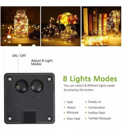 Guirnaldas Solares Jardin Luces Hada Solares Luces Ada 200led