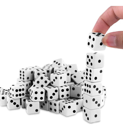 X100 Set Dados Para Juegos De Mesa Dados Blancos 15mm Blanco