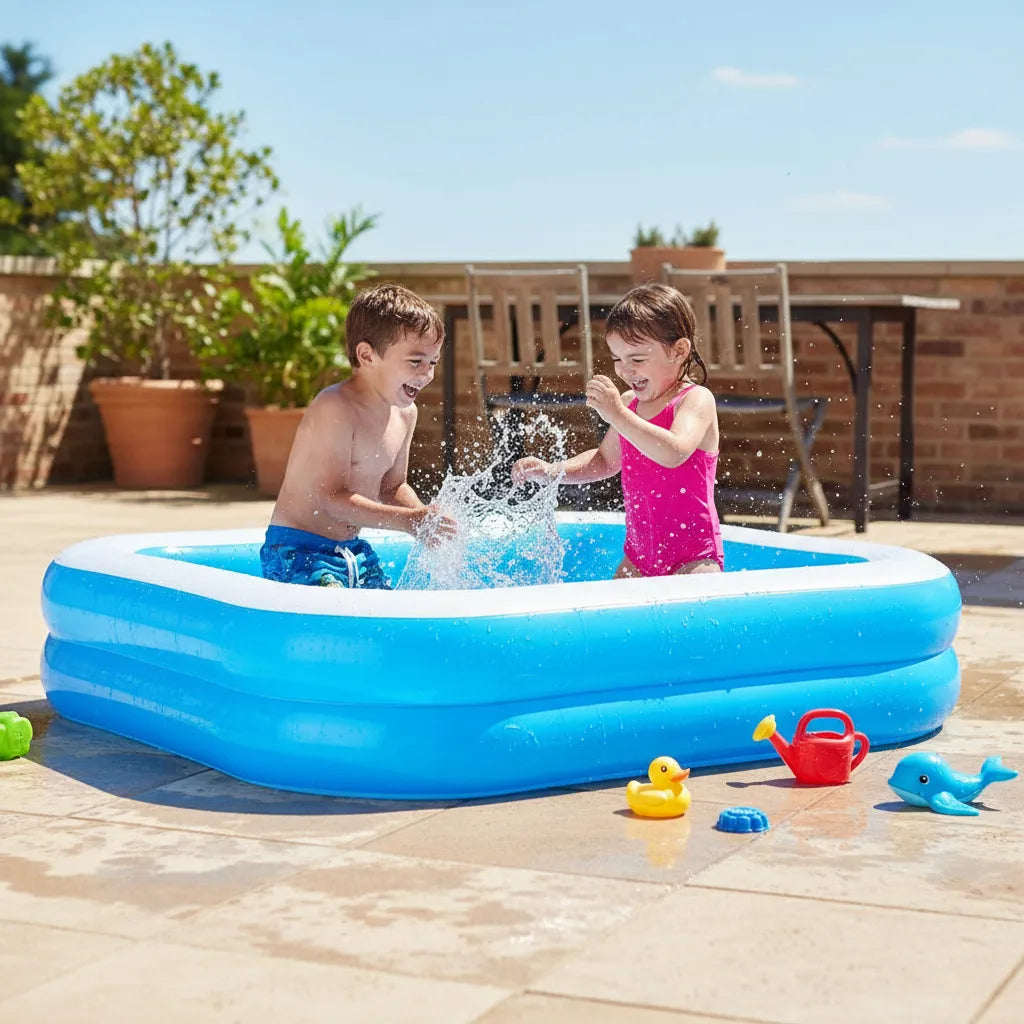 Piscina Inflable Plastico Piscina Rectangular 2 Anillos 2mt