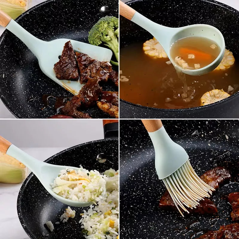 Set X12 Utensilios De Cocina Antiadherentes