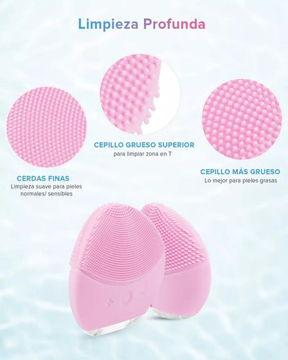 Cepillo Limpiador Exfoliador Masajeador Facial Recargable