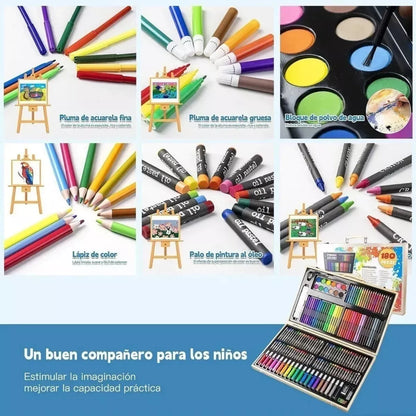 Set Para Pintar Lapices Colores Set Arte Set De Dibujo 180pcs