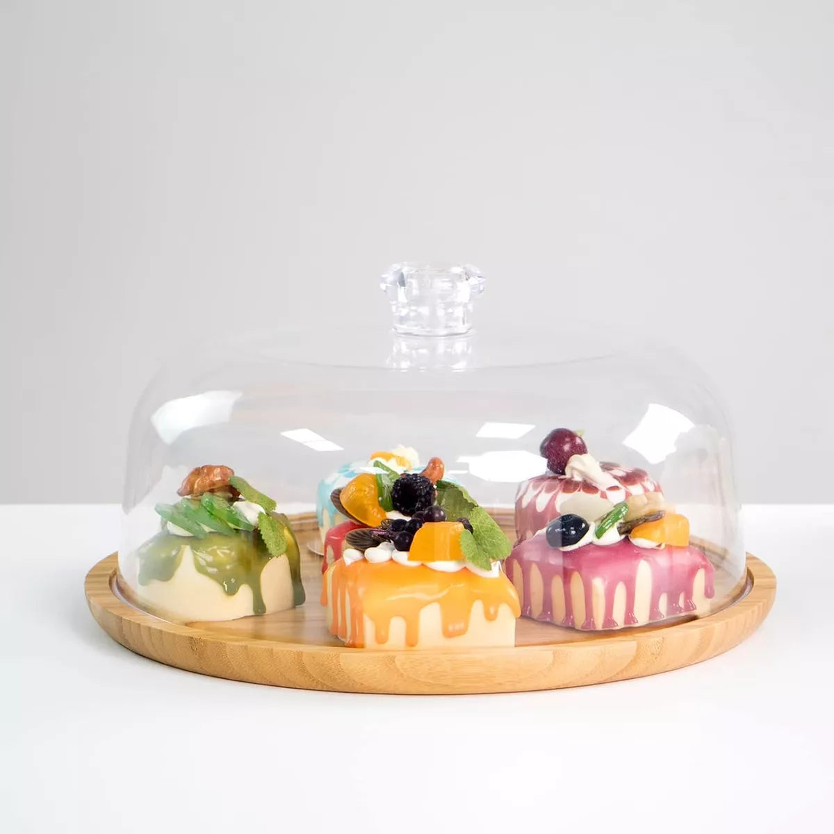Tortas Plato Bambu Porta Cupcakes Base Base Para Torta 30cm
