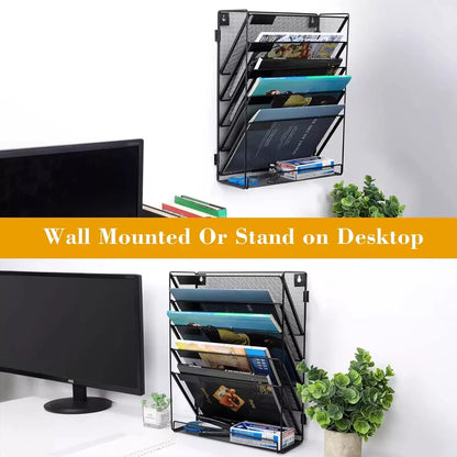 Organizador De Pared De 6 Niveles Archivos Colgantes Metal