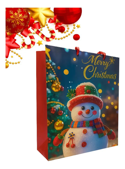 X12 Bolsa Regalo Navidad Grande Bolsa Navidad 32x26x12cm
