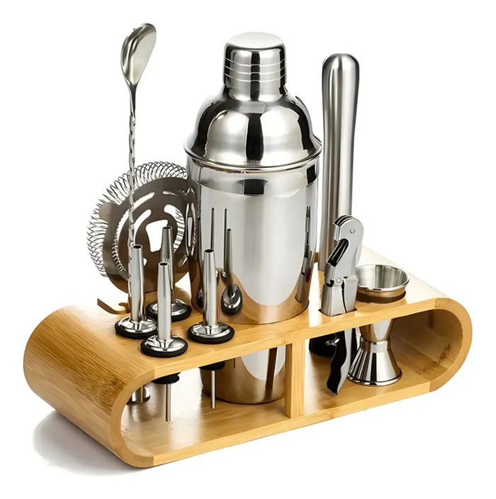 Set Cocteleria Profesional Coctelera Acero Inoxidable 12pcs