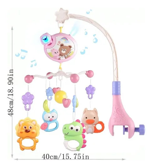 Movil Para Bebe Musical Luz Espantacuco Proyector Cuna Coche
