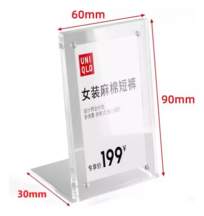 Porta Folleto Menu Flayer Fotos Soporte Iman Acrilico 9x6cm