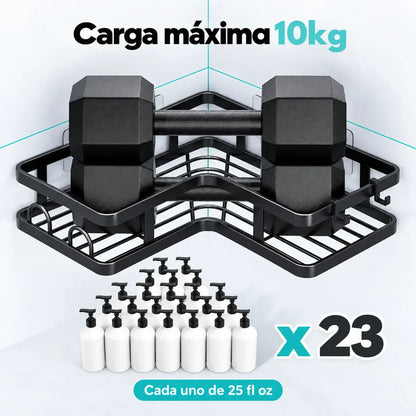 Pack X3 Esquinero Organizador Ducha Acero Inoxidable Baño