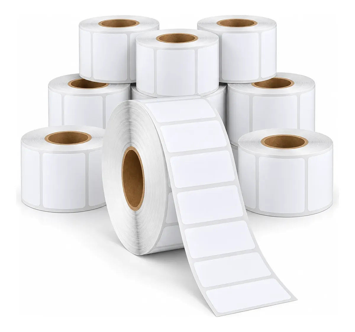 X10 Rollos Etiquetas Térmicas Autoadhesivas 20x10mm 2000 Unidades