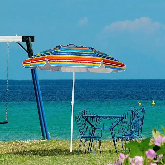 Sombrilla Playa Quita Sol Playa Multicolor Filtro Uv 140cm