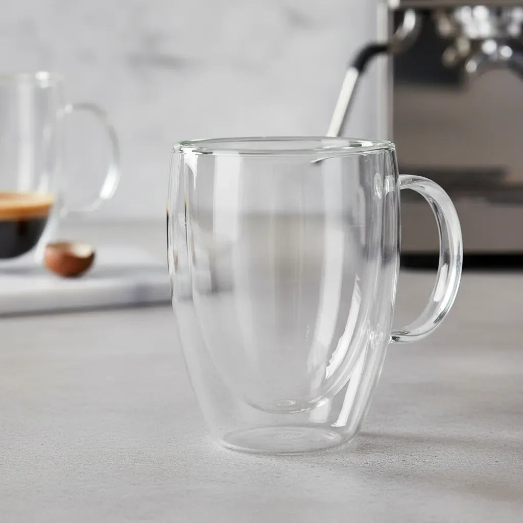 Taza Espresso Doble Vidrio 400ml Termica Cafe