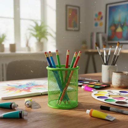 Portalapices Rejilla Metalica Escritorio Organizador Lapices