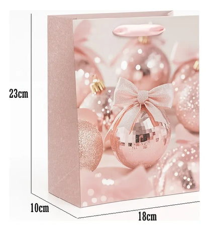 X12 Bolsa De Regalo Navidad Bolsa Navideña 23x18x10cm M