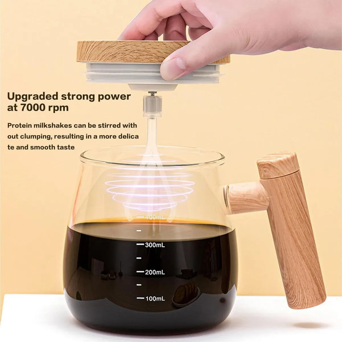 Tazon Mezclador Electrico Taza Capuchino Mug Recargable