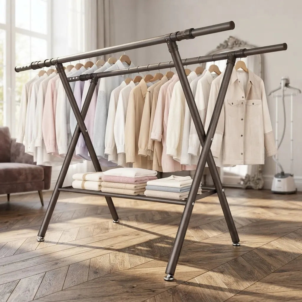 Tendedero De Ropa Plegable Ajustable Extensible 150-230cm