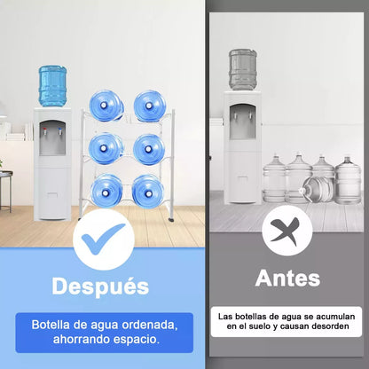 Estante Organizador Rack 6 Botellones Bidones Agua 20lt