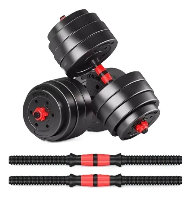 Set Mancuernas Barra 40kg Fitness Pesas Ajustables Negro