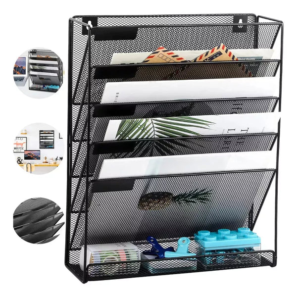 Organizador De Pared De 6 Niveles Archivos Colgantes Metal