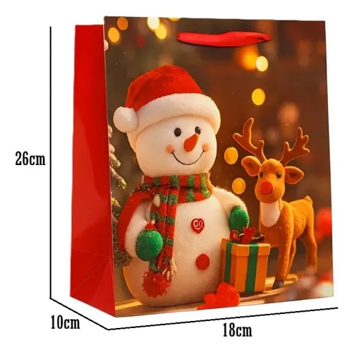 X12 Bolsa De Regalo Navidad Bolsa Navideña 26x18x10cm M
