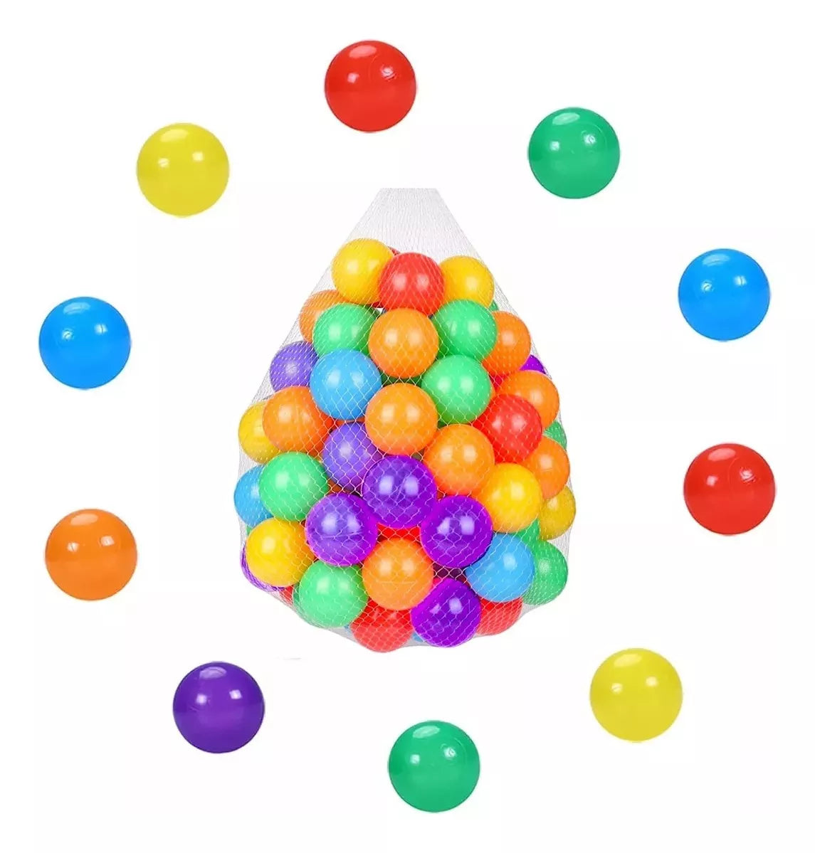 X50 Pelotas Plásticas Para Niños + Piscina Inflables 60cm