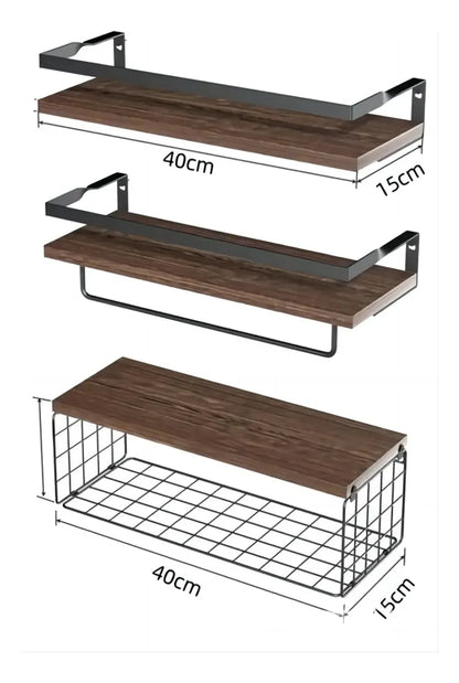 Repisas Flotantes Madera Estantes Organizador Multifuncional