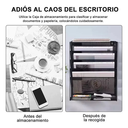 Organizador De Pared De 6 Niveles Archivos Colgantes Metal