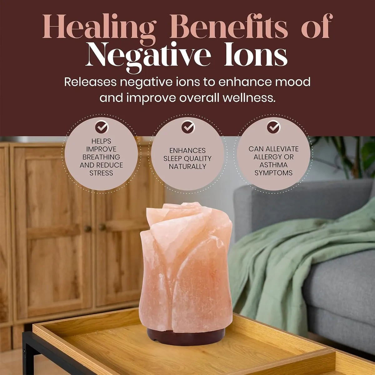 Lampara De Sal Piedra Lamparas Sal Himalaya Decorativa Rosa