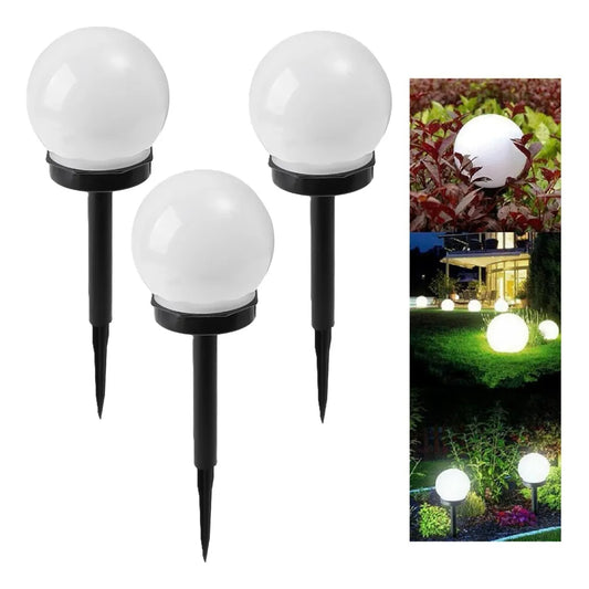 X3 Foco Jardin Solar Estaca Led Lamparas Globo Exteriores