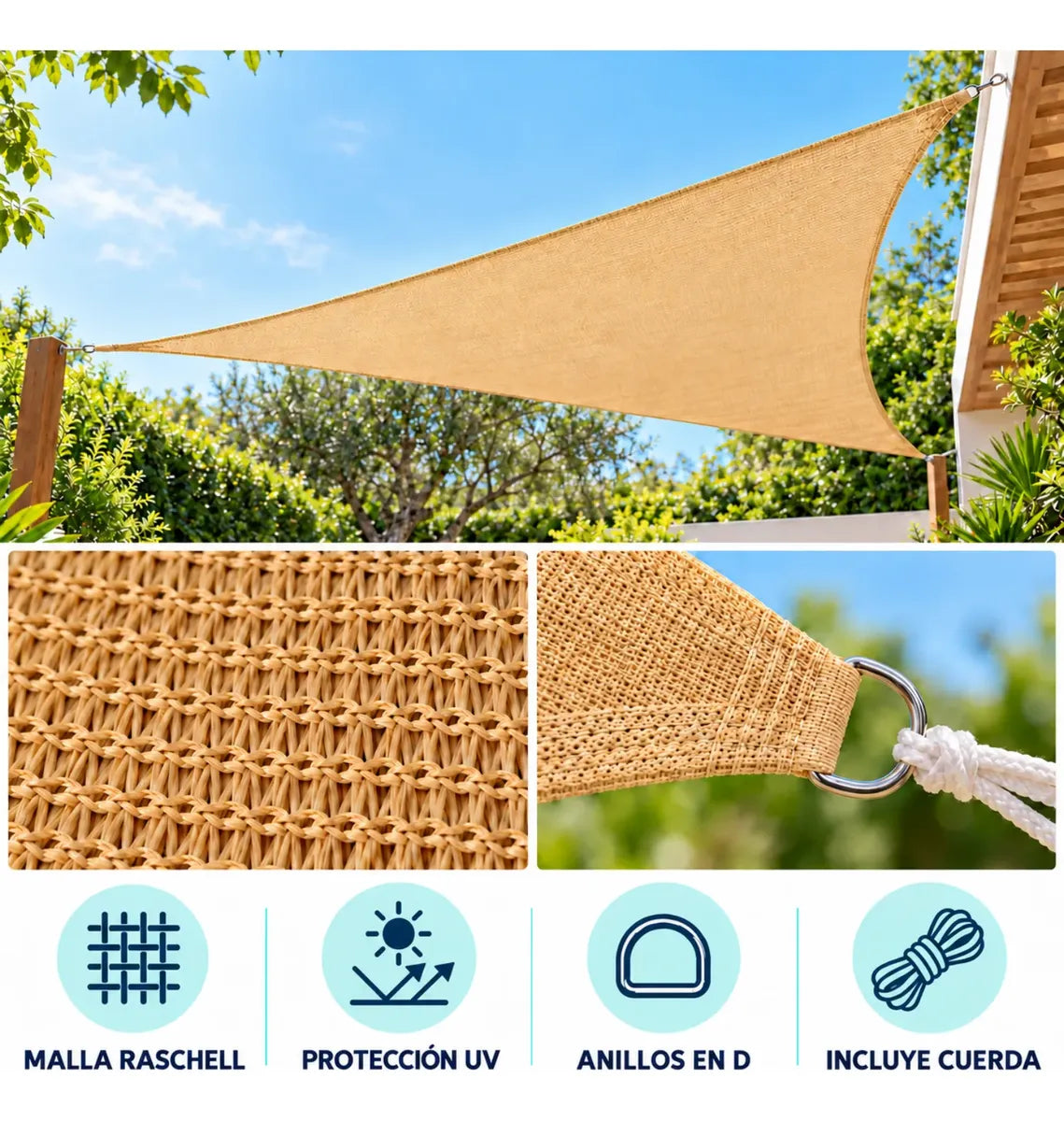 Toldo 6x6x6 Malla Toldo Toldos Respirables Toldo Tipo Vela