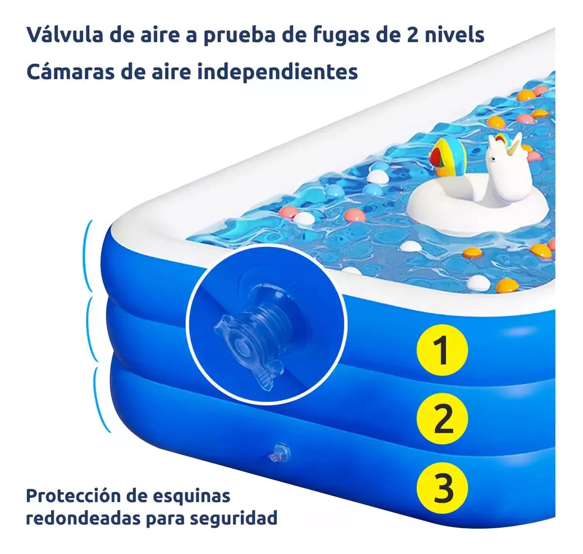 Piscina Para Niños Piscina Plastica Inflable Verano 135x95cm