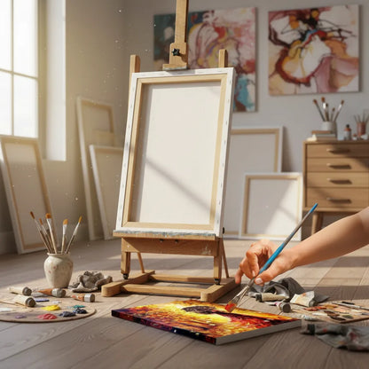 Bastidor De Madera Con Lienzo Lienzo De Tela 18x24cm